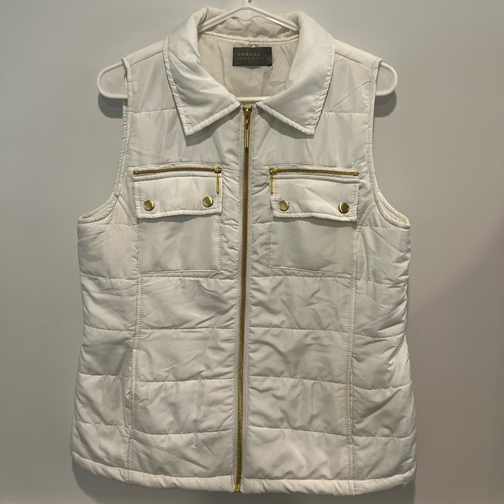 White & Gold Vest | Size: M